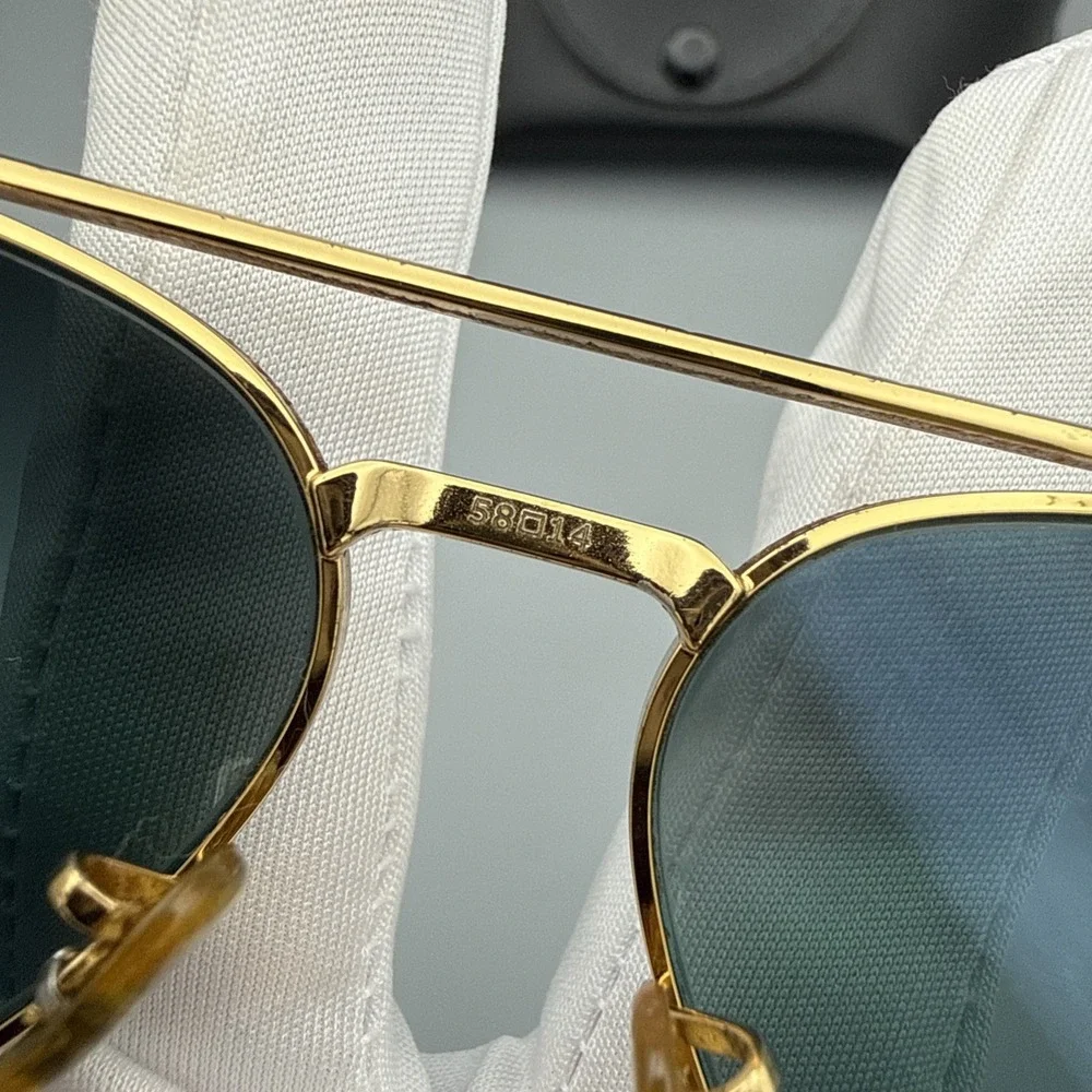 Ray-Ban Sunglasses, RB3625 Gold /Tortoise, Chromance Aviator 58-14-135 & RB Case